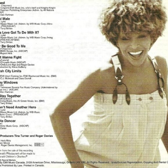 tina turner greatest hits cd - rock pop R&B private dancer the best typical male - Picture 2 of 3